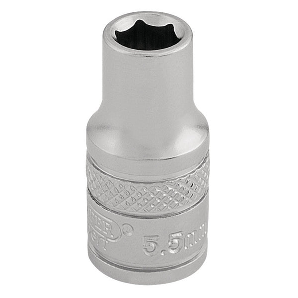 Draper 16509 Socket, 1/4" Sq. Dr., 5.5mm