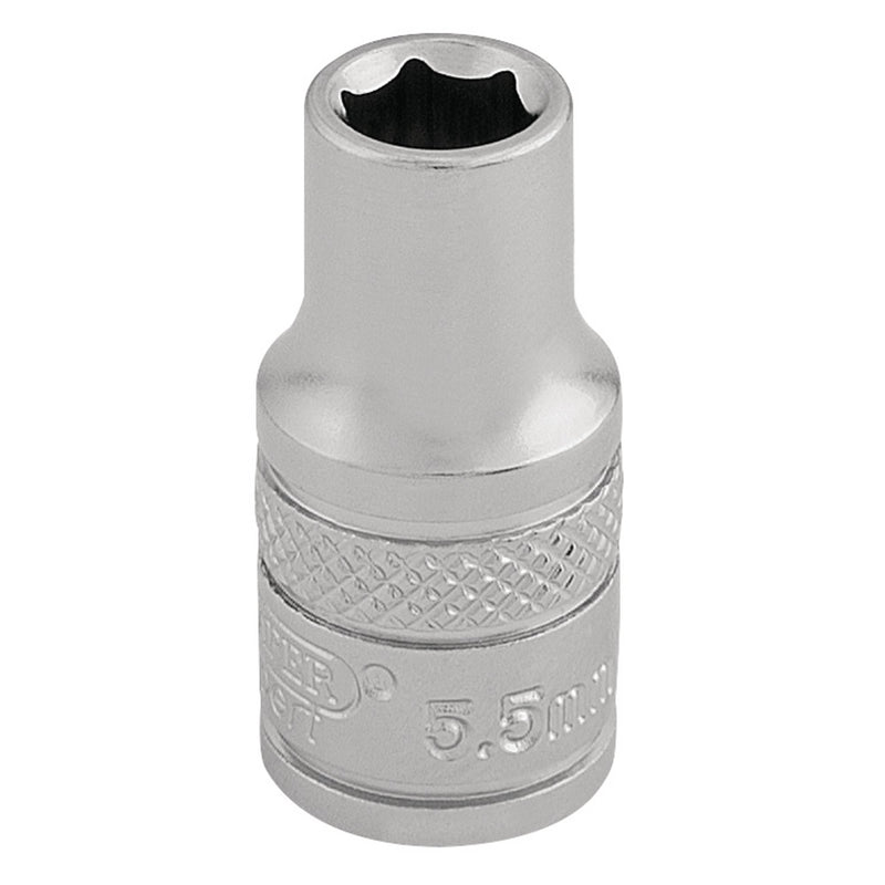 Draper 16509 Socket, 1/4" Sq. Dr., 5.5mm