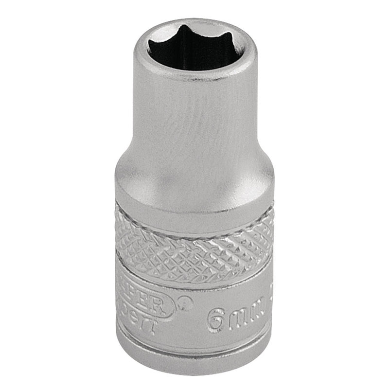 Draper 16510 Socket, 1/4" Sq. Dr., 6mm