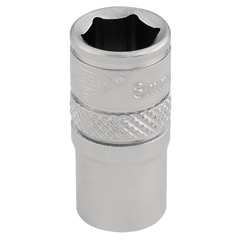 Draper 16513 Socket, 1/4" Sq. Dr., 8mm