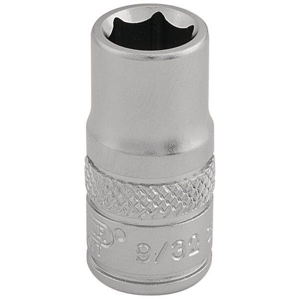 Draper 16521 Imperial Socket, 1/4" Sq. Dr., 9/32"