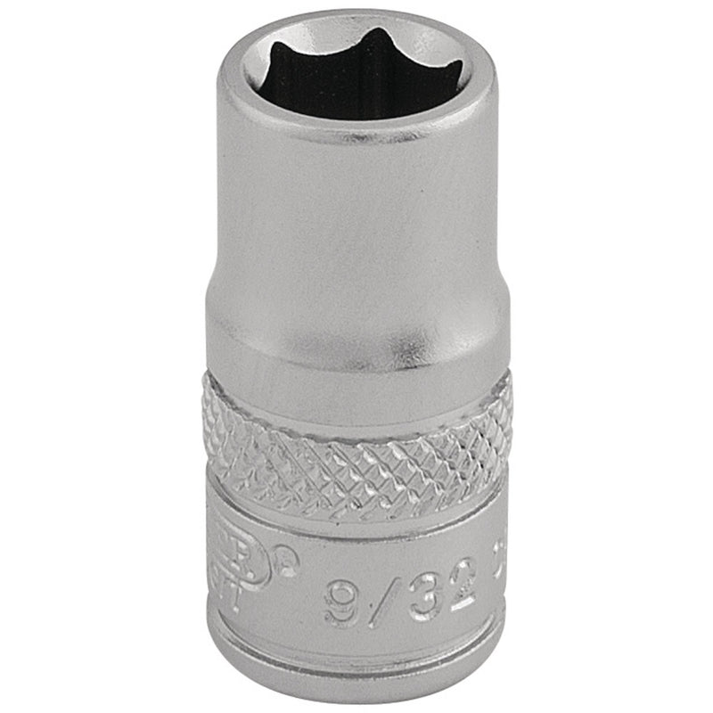 Draper 16521 Imperial Socket, 1/4" Sq. Dr., 9/32"