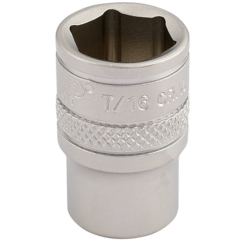 Draper 16525 Imperial Socket, 1/4" Sq. Dr., 7/16"