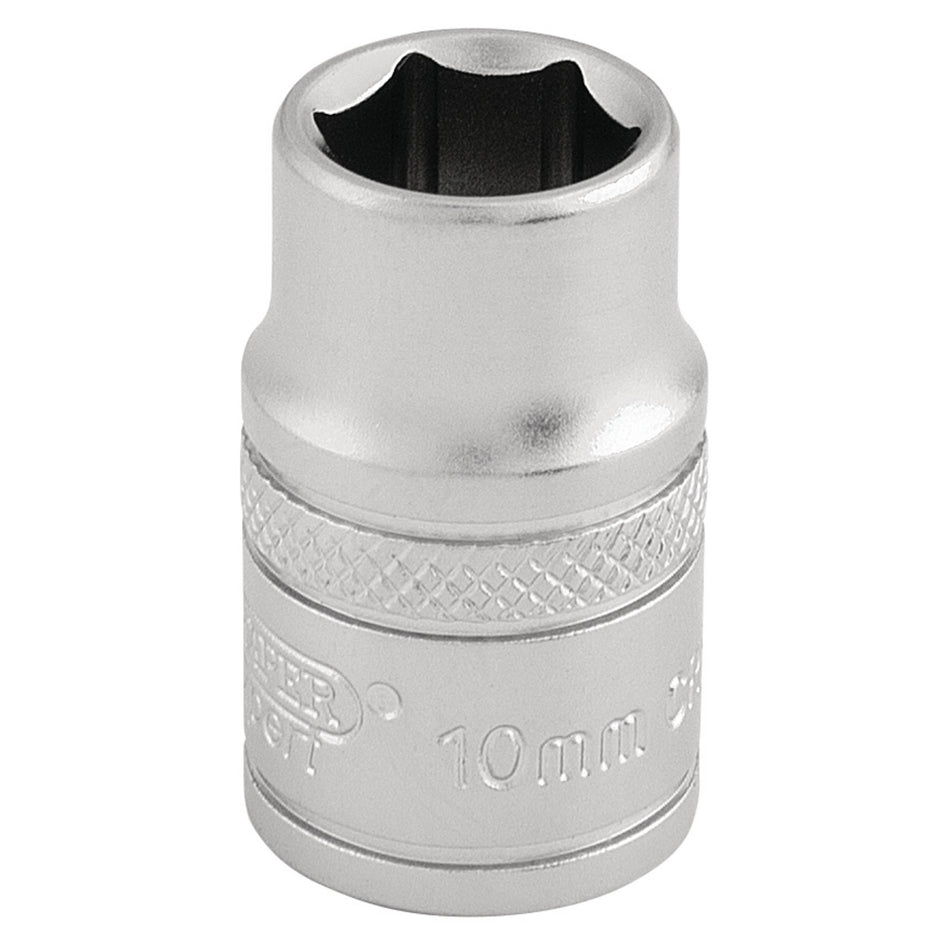 Draper 16535 6 Point Metric Socket, 3/8" Sq. Dr., 10mm
