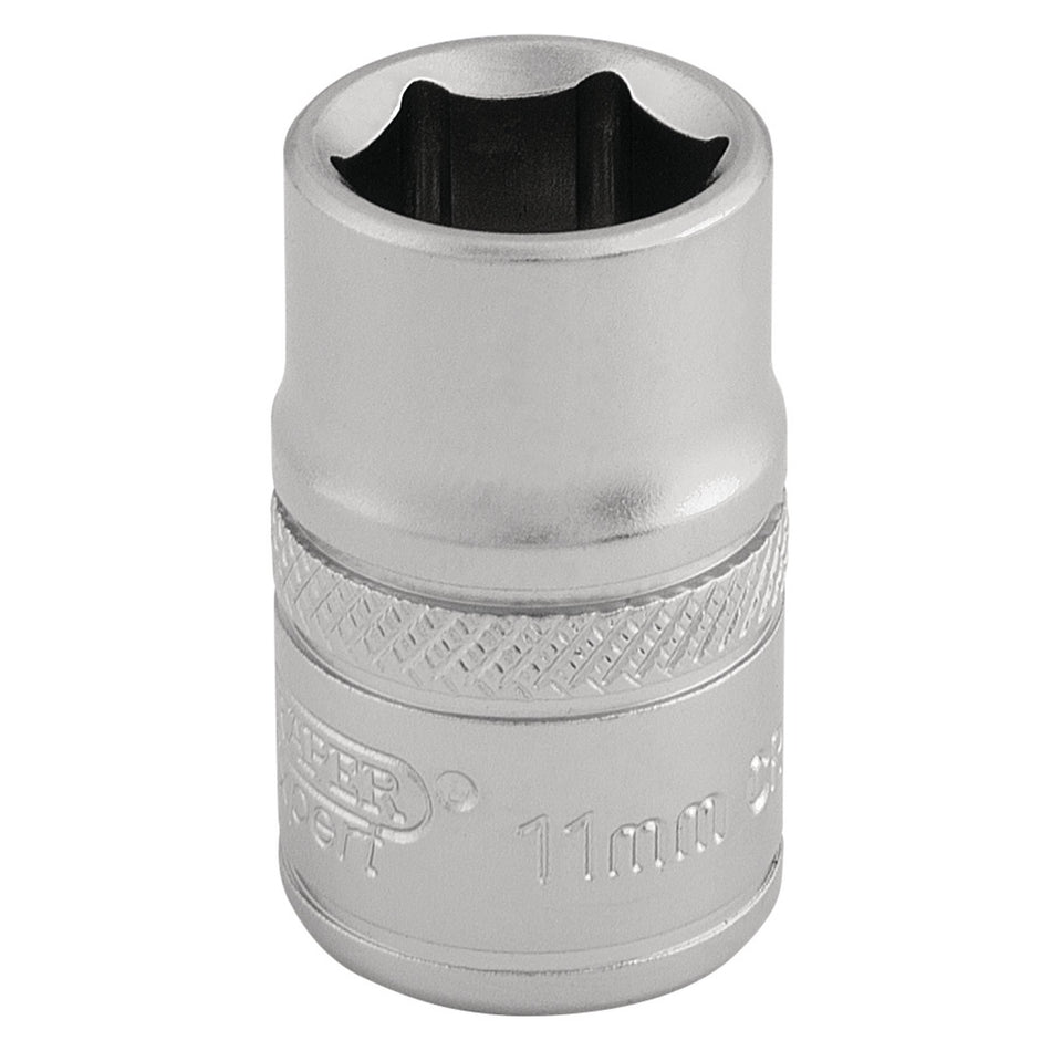 Draper 16536 6 Point Metric Socket, 3/8" Sq. Dr., 11mm