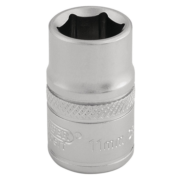 Draper 16536 6 Point Metric Socket, 3/8" Sq. Dr., 11mm