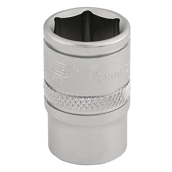 Draper 16539 6 Point Metric Socket, 3/8" Sq. Dr., 13mm