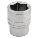 Draper 16543 6 Point Metric Socket, 3/8" Sq. Dr., 17mm