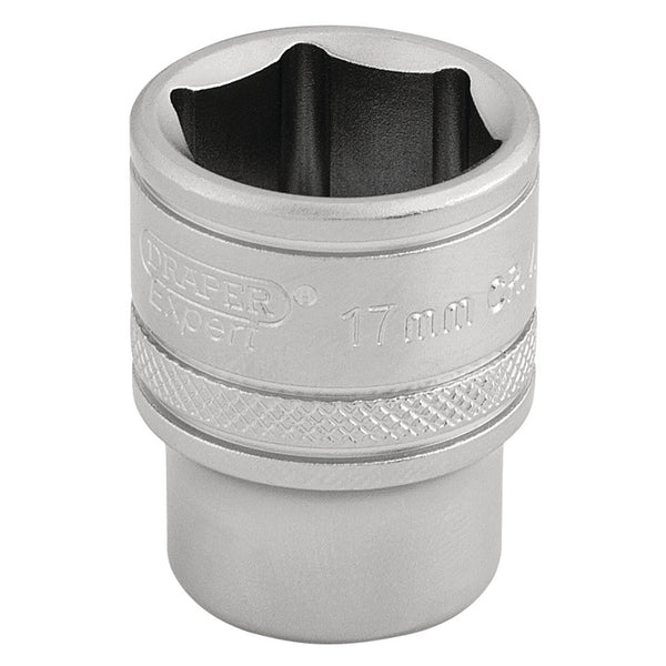 Draper 16543 6 Point Metric Socket, 3/8" Sq. Dr., 17mm