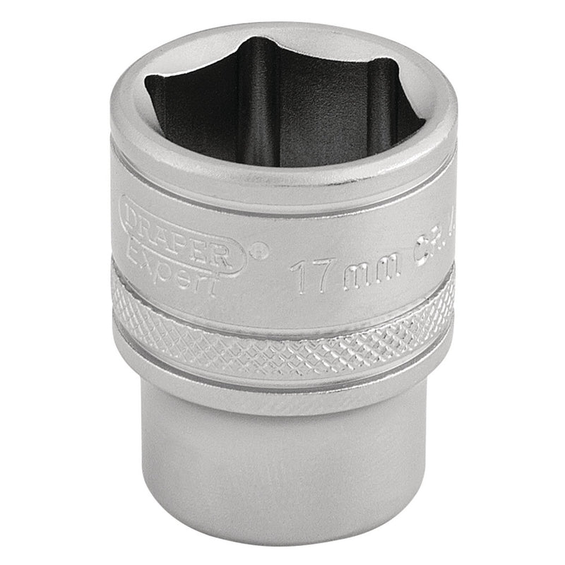 Draper 16543 6 Point Metric Socket, 3/8" Sq. Dr., 17mm