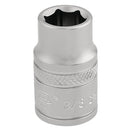 Draper 16550 6 Point Imperial Socket, 3/8" Sq. Dr., 3/8"