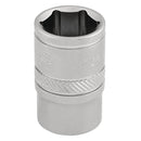 Draper 16552 6 Point Imperial Socket, 3/8" Sq. Dr., 1/2"