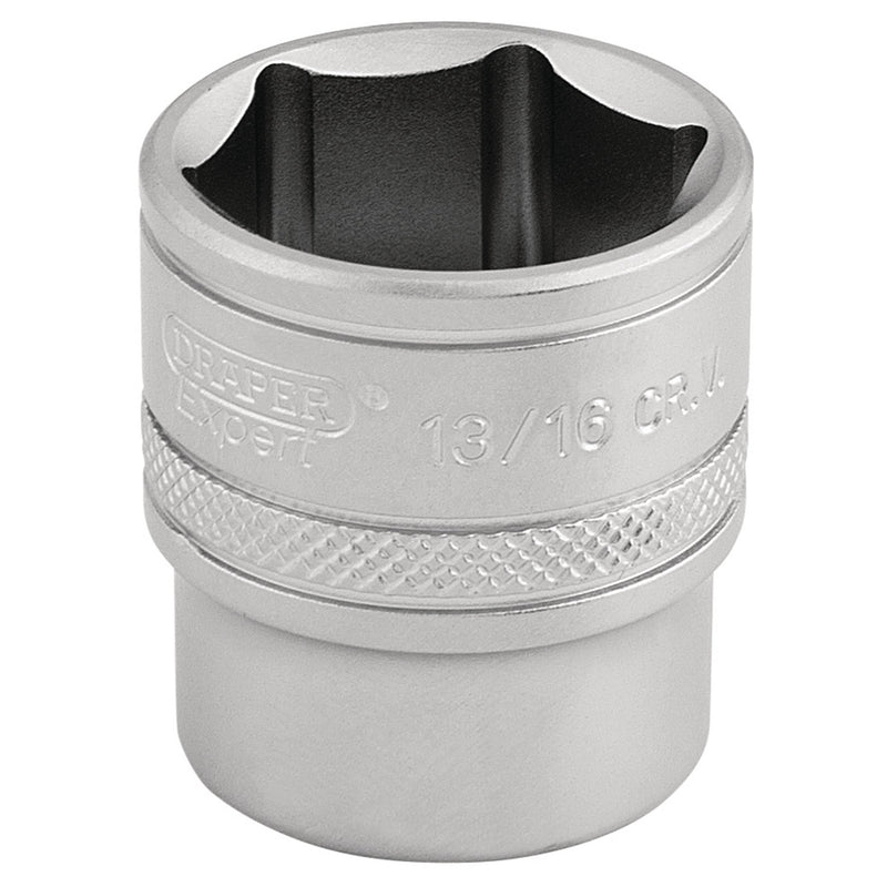 Draper 16575 6 Point Imperial Socket, 3/8" Sq. Dr., 13/16"