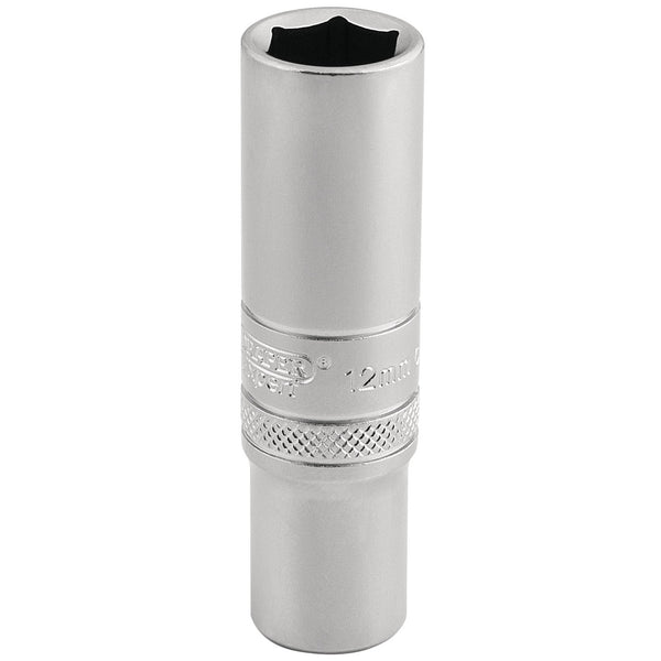 Draper 16580 6 Point Metric Deep Socket, 3/8" Sq. Dr., 12mm
