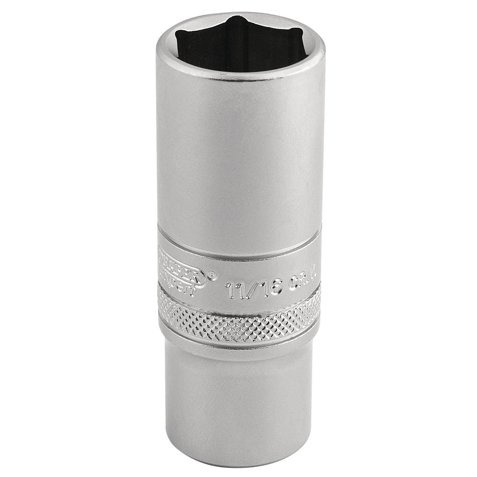Draper 16585 6 Point Metric Deep Socket, 3/8" Sq. Dr., 17mm