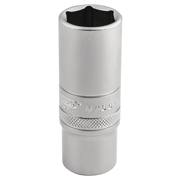 Draper 16585 6 Point Metric Deep Socket, 3/8" Sq. Dr., 17mm