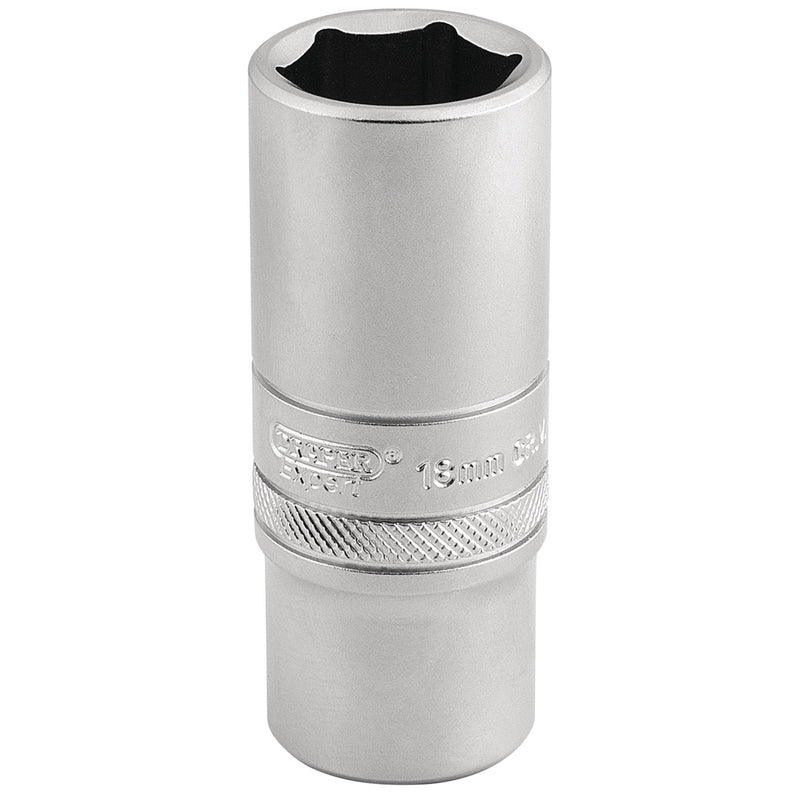 Draper 16586 6 Point Metric Deep Socket, 3/8" Sq. Dr., 19mm