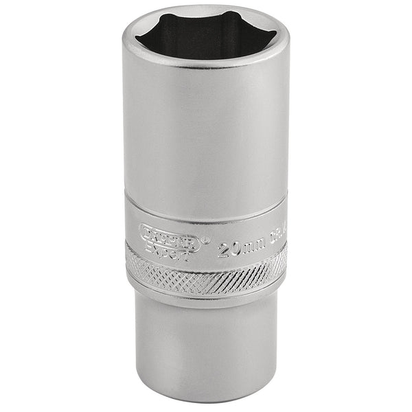 Draper 16587 6 Point Metric Deep Socket, 3/8" Sq. Dr., 20mm