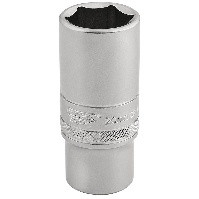 Draper 16587 6 Point Metric Deep Socket, 3/8" Sq. Dr., 20mm