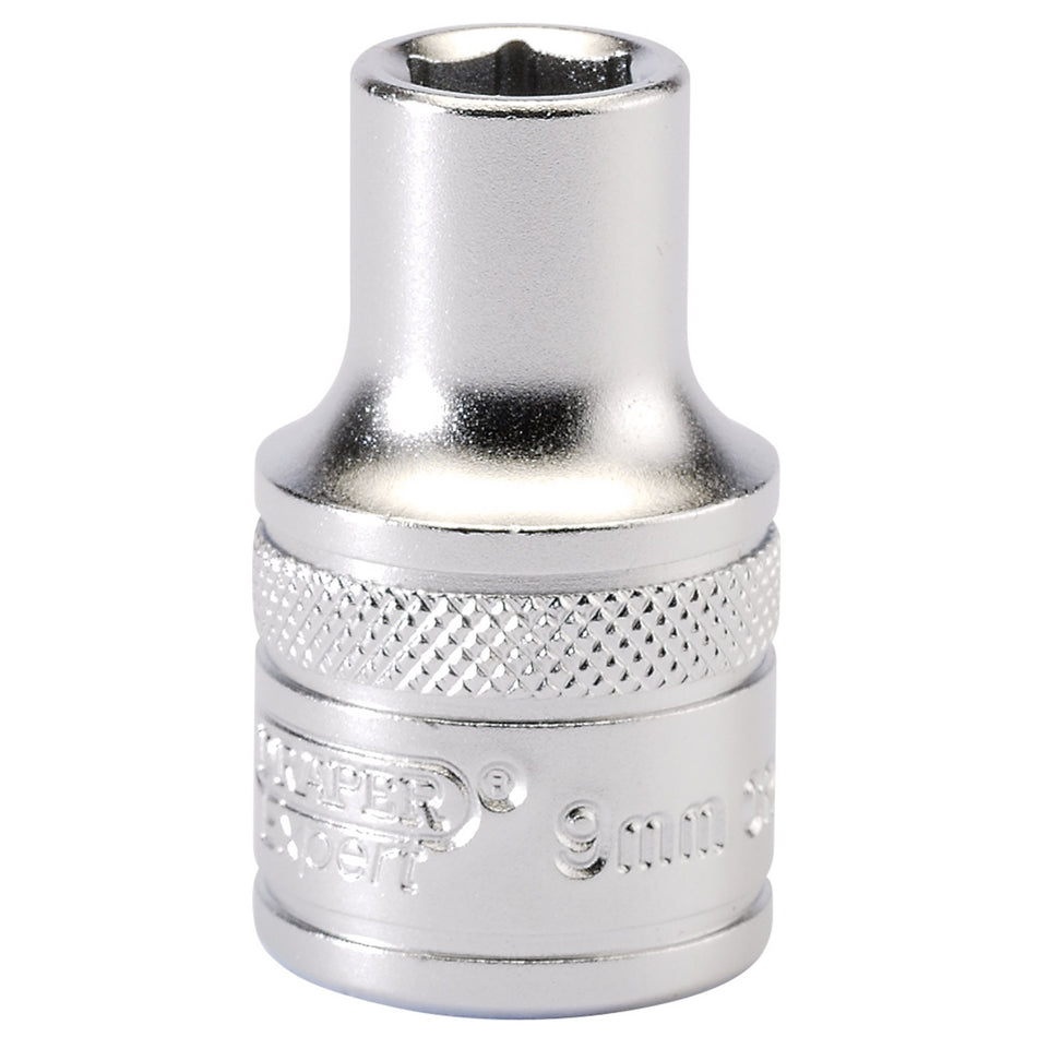 Draper 16597 6 Point Metric Socket, 1/2" Sq. Dr., 9mm