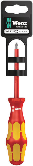 Wera 05100021001 165 i PZ/S SB VDE Insulated screwdriver for PlusMinus screws (Pozidriv/slotted),
