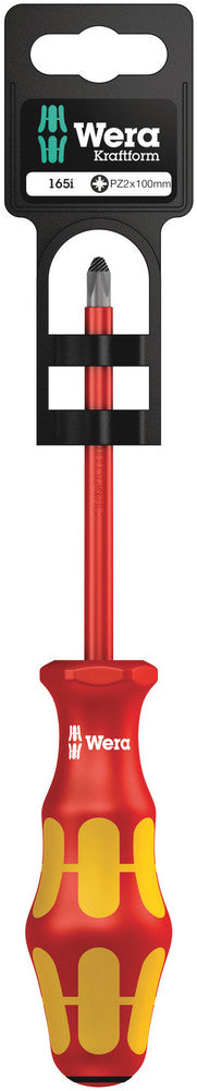 Wera 05100016001 165 i PZ SB VDE Insulated screwdriver for Pozidriv screws, PZ 2 x 100 mm