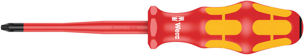 Wera 05006461001 165 iS PZ VDE Insulated screwdriver with reduced blade diameter for Pozidriv screws, PZ 2 x 100 mm