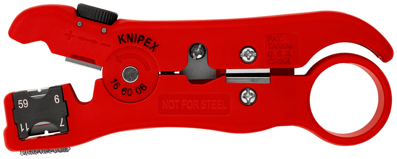 KNIPEX 16 60 06 SB Stripping Tool for coax cables