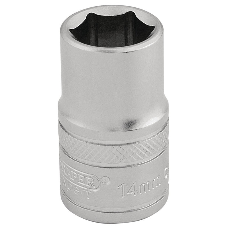 Draper 16604 6 Point Metric Socket, 1/2" Sq. Dr., 14mm