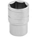 Draper 16609 6 Point Metric Socket, 1/2" Sq. Dr., 19mm