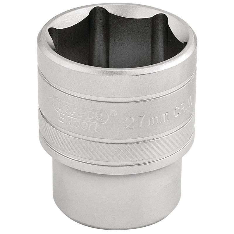 Draper 16618 6 Point Metric Socket, 1/2" Sq. Dr., 27mm