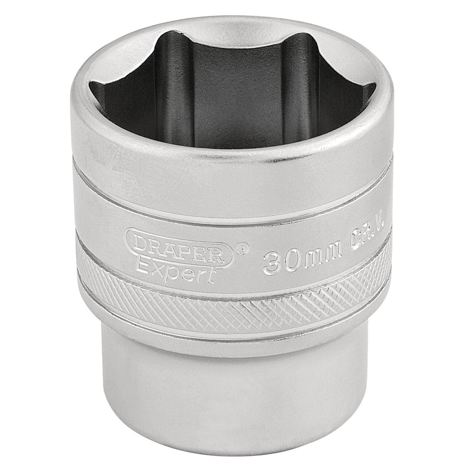 Draper 16620 6 Point Metric Socket, 1/2" Sq. Dr., 30mm