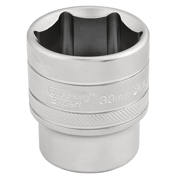 Draper 16620 6 Point Metric Socket, 1/2" Sq. Dr., 30mm