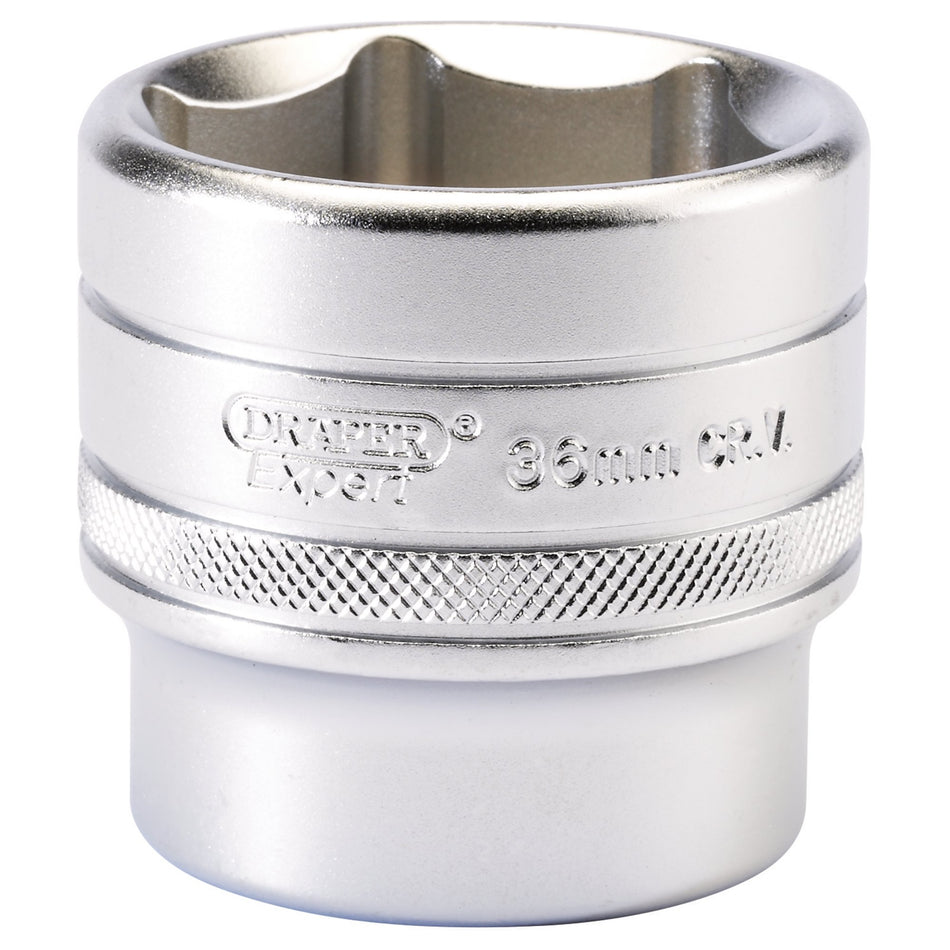 Draper 16623 6 Point Metric Socket, 1/2" Sq. Dr., 36mm