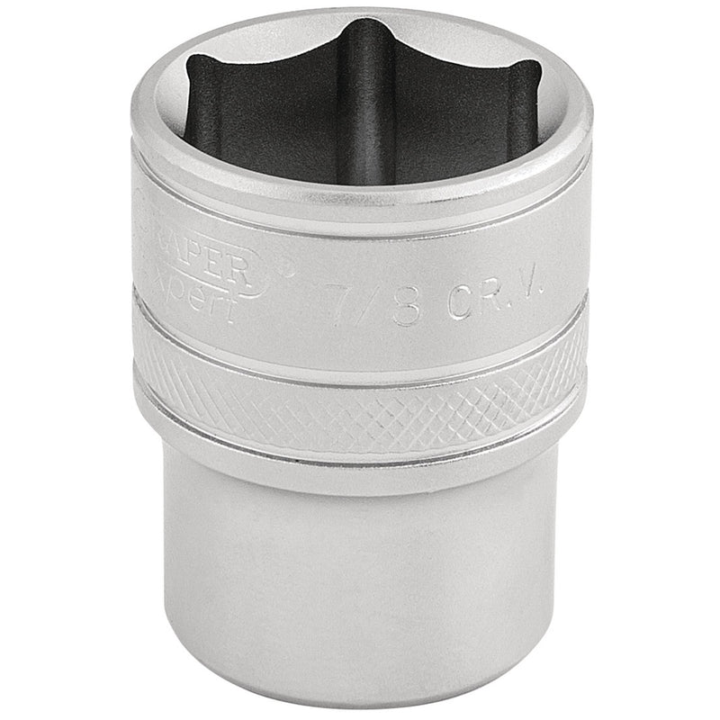 Draper 16632 6 Point Imperial Socket, 1/2" Sq. Dr., 7/8"