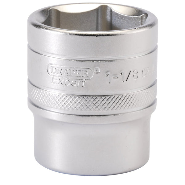 Draper 16636 6 Point Imperial Socket, 1/2" Sq. Dr., 1.1/8"