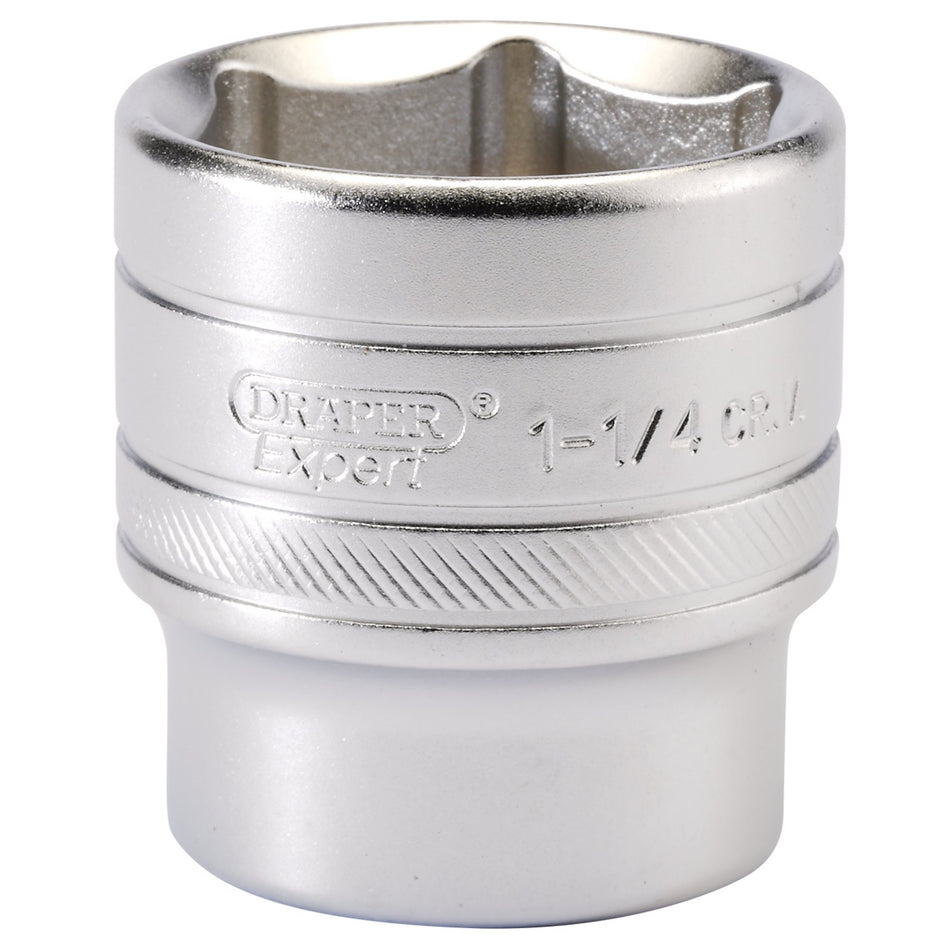 Draper 16639 6 Point Imperial Socket, 1/2" Sq. Dr., 1.1/4"