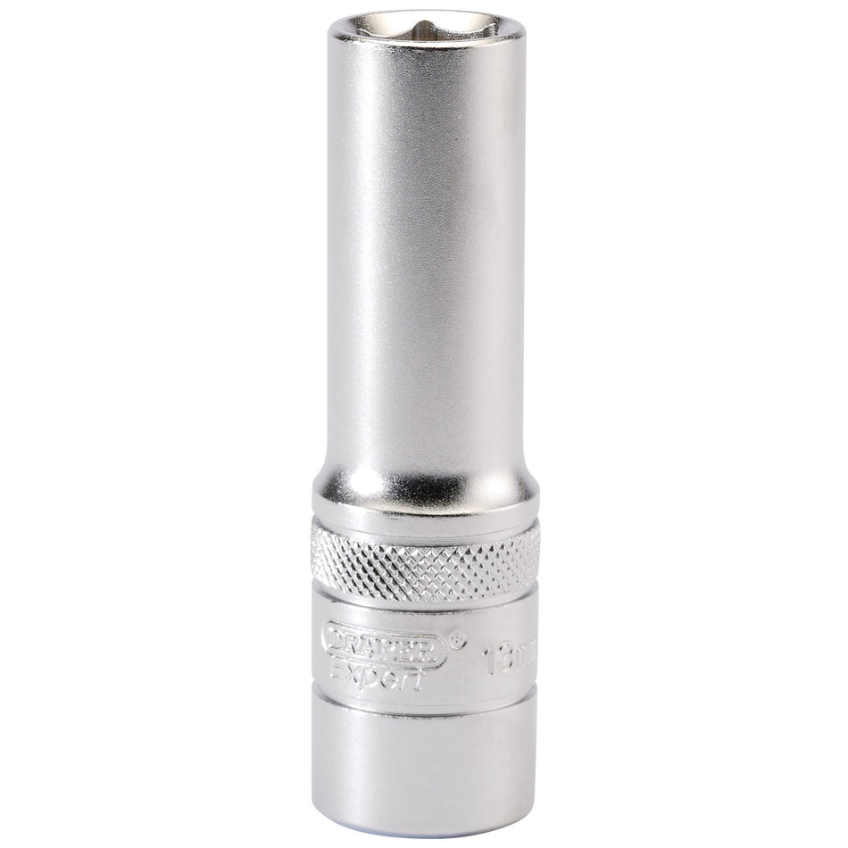 Draper 16646 6 Point Metric Deep Socket, 1/2" Sq. Dr., 13mm