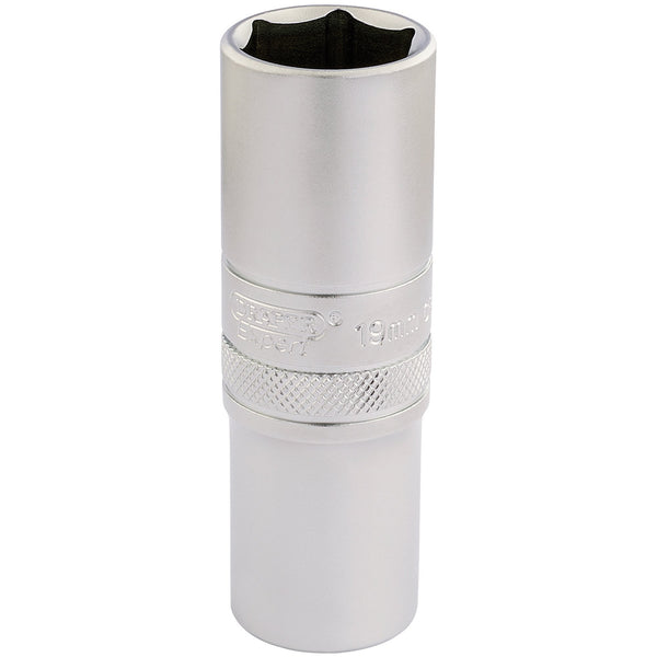 Draper 16651 6 Point Metric Deep Socket, 1/2" Sq. Dr., 19mm
