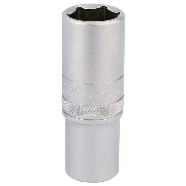 Draper 16652 6 Point Metric Deep Socket, 1/2" Sq. Dr., 20mm