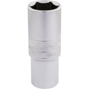 Draper 16654 6 Point Metric Deep Socket, 1/2" Sq. Dr., 22mm