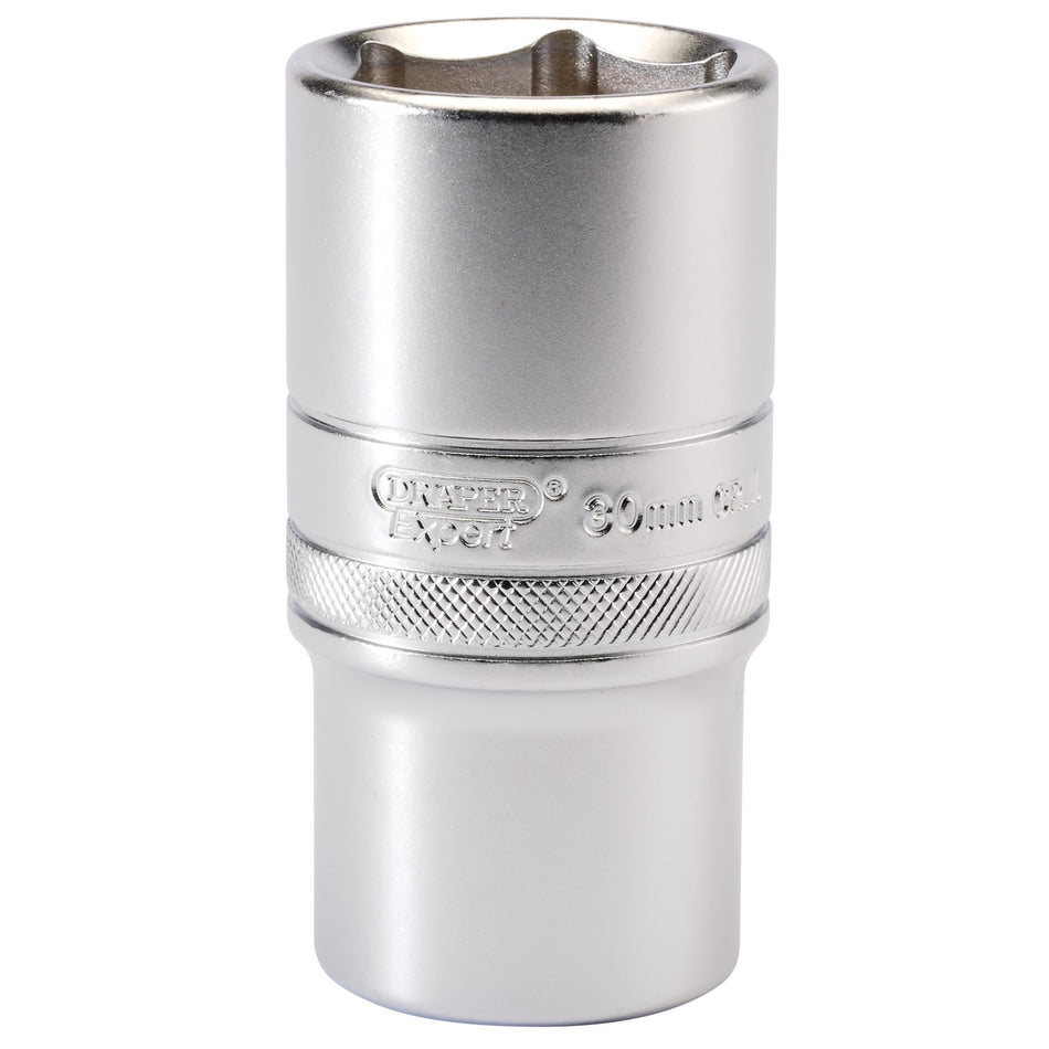 Draper 16659 6 Point Metric Deep Socket, 1/2" Sq. Dr., 30mm