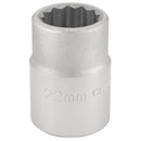 Draper 16691 12 Point Socket, 3/4" Sq. Dr., 22mm