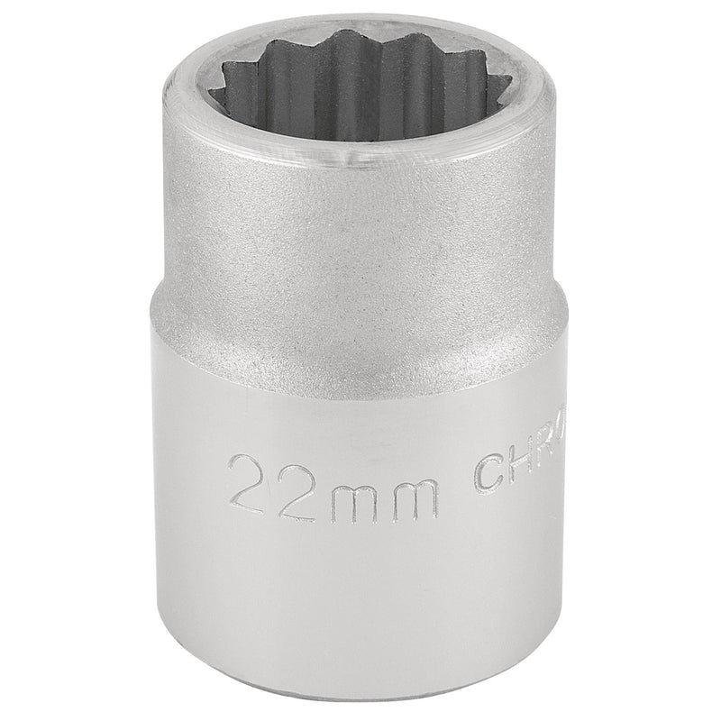 Draper 16691 12 Point Socket, 3/4" Sq. Dr., 22mm