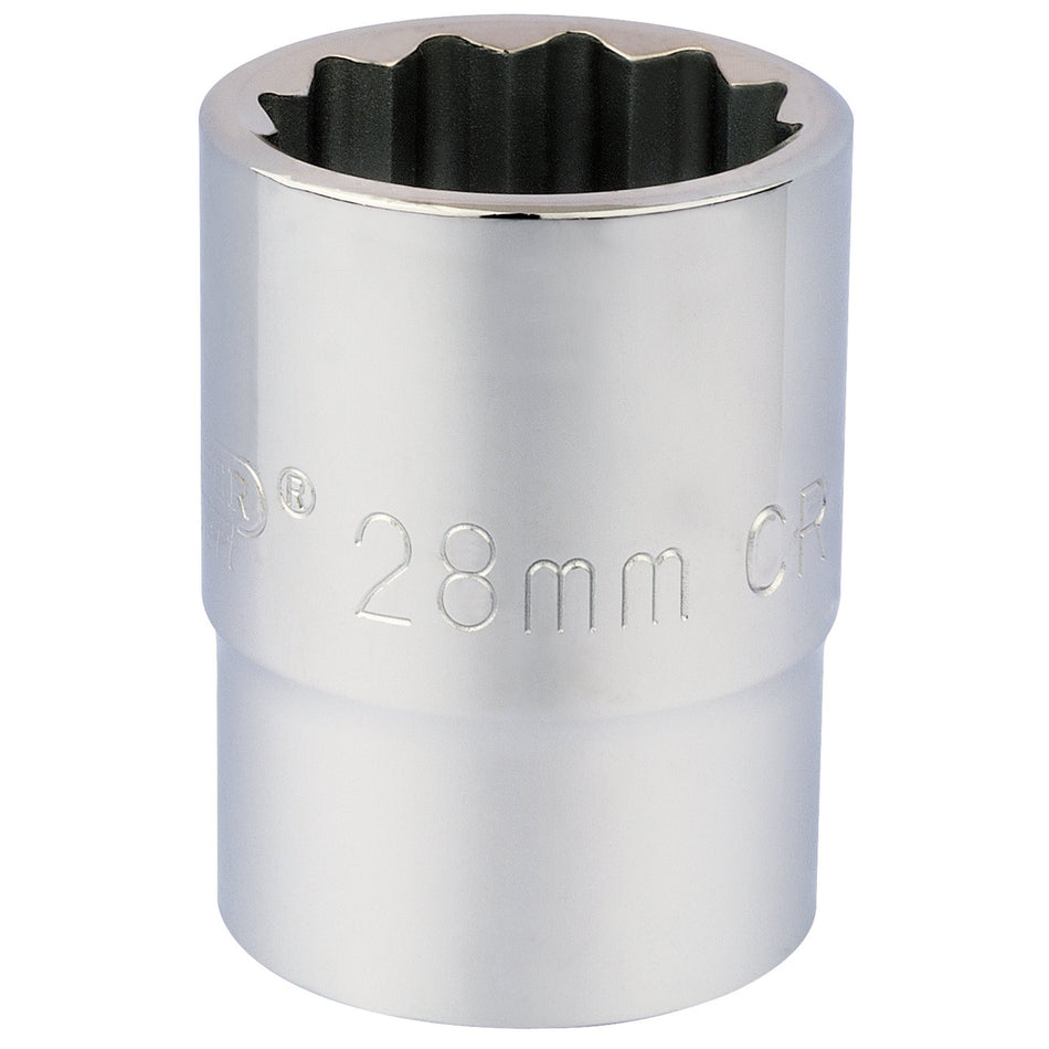 Draper 16697 12 Point Socket, 3/4" Sq. Dr., 28mm