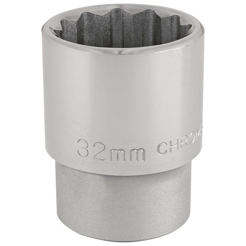 Draper 16699 12 Point Socket, 3/4" Sq. Dr., 32mm