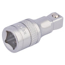 Draper 16742 Satin Chrome Wobble Extension Bar, 3/8" Sq. Dr., 45mm