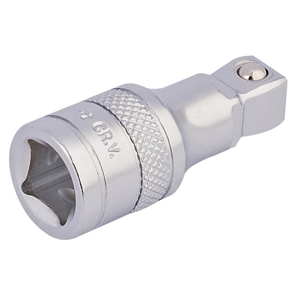 Draper 16742 Satin Chrome Wobble Extension Bar, 3/8" Sq. Dr., 45mm