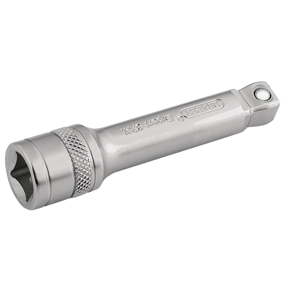 Draper 16743 Satin Chrome Wobble Extension Bar, 3/8" Sq. Dr., 75mm
