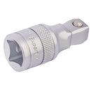 Draper 16759 Satin Chrome Wobble Extension Bar, 1/2" Sq. Dr., 50mm